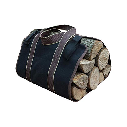 Portable Firewood Storage Bag,Canvas Log Carrier Bag Logging Bag Wood Finishing Package