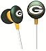 iHip NFF10200GBP NFL Green Bay Packers Mini Ear Buds, Green/Yellow