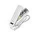 Glider Lock Hidden Safe Fake Surge Protector Decoy - Diversion Safe - White - ABS Material - 6 Outlets - On/Off Switch
