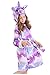 Soft Unicorn Hooded Bathrobe Sleepwear - Unicorn Gifts for Girls (4-5 Years, Unicorns Purple)