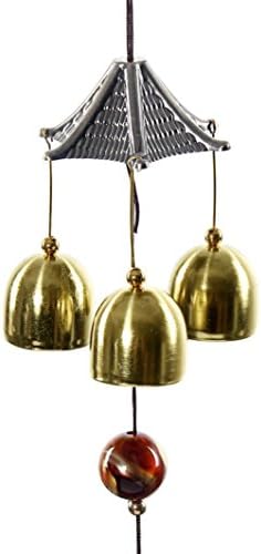 Dingji Wind Chimes,Featuring Chinese Style The Sound Quality Is Crisp And Pleasant Letting You Listen To The Voice Of Nature (Yellow)