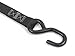 Powertye 1in x 15ft Rubber Handle Yellow-Zinc Ratchet Straps with 4in S-Hooks - 500 lb. Working Load Limit / 1,500 lb. Breaking Strength - Made in USA - Black (4-Pack)