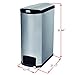 Rubbermaid Commercial Products Metal Slim Step On Kitchen Trash Can, 24-Gallon, Waste Basket with Lid, Hands-Free Garbage Can/Container for Home/Kitchen/Office/Restaurant