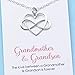 A Charmed Impression • Gift for Grandma • Intentional Grandmother & Grandson Necklace • Infinity Heart Pendant • Sterling Silver • Infinite Love • Jewelry with Meaning