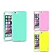 Insten 3 Packs of Jelly TPU Cases : Mint Green/Light Pink/Yellow Compatible with Apple iPhone 6/ 6S (4.7