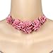 Tpocean 9 PCS Pink Lace Choker Necklace Set Gothic Floral Tattoo Gold Chain Choker Necklace for Women Girls 90s