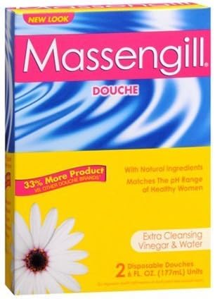Massengill Disposable Douche Twin Pack Extra Cleaning Vinegar and Water - 2 Ea, 3 Pack by MedTech