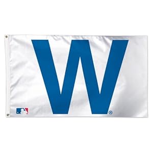 Amazon.com : Chicago Cubs White 'W' Flag : Outdoor Banners : Sports ...