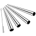 Alink Wide Stainless Steel Smoothie Straws, 9 in X 9.5 mm Set of 4 with Straw Brush