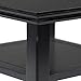 SIMPLIHOME Acadian SOLID WOOD 19 inch wide Square Rustic Contemporary End Side Table in Black with Storage, 2 Shelves, for the Living Room and Bedroom