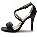 Ollio Women's Shoe High Heel Criss Cross Ankle Strap Sandal
