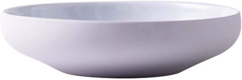 Xiuxiu Korean Fruit Salad Plate Soup Plate Dish Seafood Plate Ceramic Purple Round Home (Size : 20X5CM)