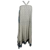 Womens Wrap Skirt Cover Up Two Layer Printed Reversible Silk Sari Beach Cruise Dress