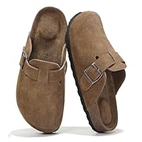 Project Cloud 100% Genuine Leather Footbed Clogs for Women - Memory Foam Arch Support Slippers for Women - Trendy Slip-ons Women's Mules & Clogs Sandals