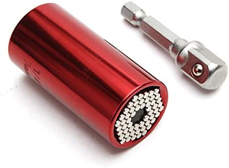 Drillzone 7-19mm Socket / Drill Set for All-Size Wrench Spanners (Red)