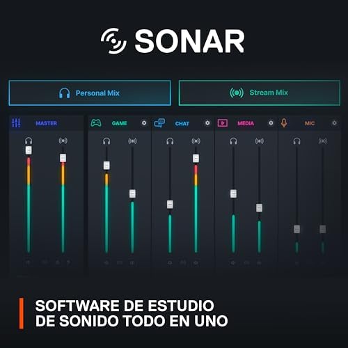 Steelseries alias ​​​​micro usb para pc — cápsula 3 vezes maior para jogos, streaming e podcasts — cancelamento de ruído ai — led mudo e controle de volume — suporte antivibração