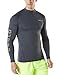 TSLA Men's UPF 50+ Long Sleeve Rashguard, Vibrant Lettering(msr10) - Charcoal, X-Large