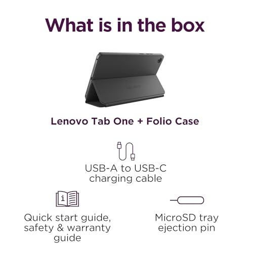 Lenovo Tab One - Lightweight Tablet - up to 12.5 Hours of YouTube Streaming - 8.7