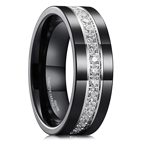 King Will GEM Mens 8mm Black Polished Finish