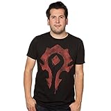 JINX World of Warcraft Men's Horde Spray Paint Premium Cotton T-Shirt (Black, XX-Large)