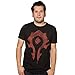 World of Warcraft Horde Symbol Spray Men's T-Shirt, Charcoal/Black, Large