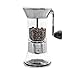 Handground Precision Manual Coffee Grinder: Conical Ceramic Burr Mill - Brushed Nickel
