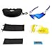 BATFOX Polarized Sports Sunglasses Glasses TAC Running Cycling Baseball Fishing Golf Softball Outdoor for Men Women Youth Interchangeable Lenses Tr90 Unbreakable Frame 100% UV Protection(Blue White)