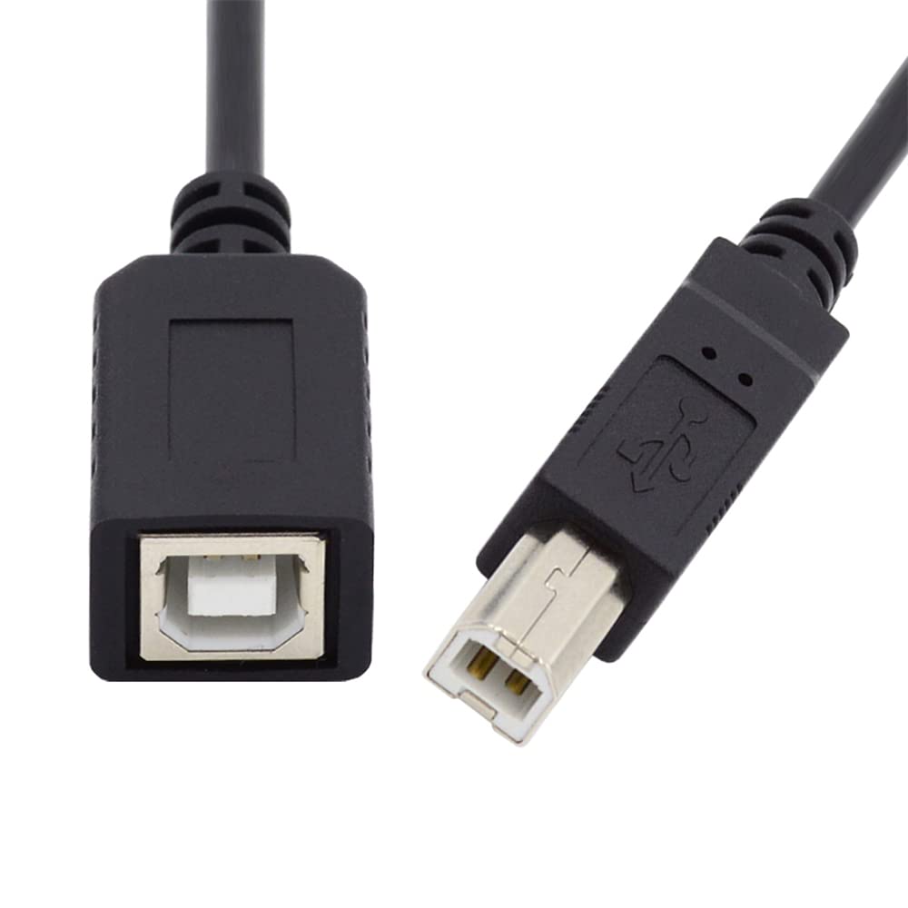 NFHK USB 2.0 B Type Male to Female Extension Cable 20cm for Printer Scanner Disk