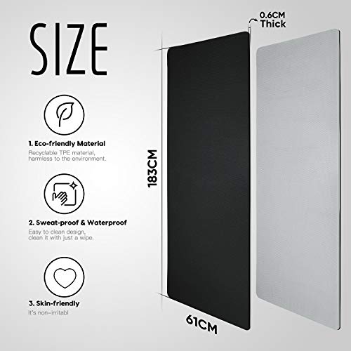 Saferell-Yogamatte-Gymnastikmatte-rutschfeste-aus-TPEHypoallergen-sportmatte-mit-TragegurtFitnessmatte-fuer-Yoga-Pilates-Fitness-Uebungen-und-GymnastikTrainingsmatte-183-cm-x-61-cm-x-06-cm