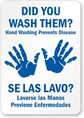 Buy SmartSign Hand Washing Sign, Did You Wash Them Handwashing Prevents ...