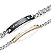 LOLIAS 2 Pcs Stainless Steel Couples Bracelets for Men Women His & Her Bracelet Chain