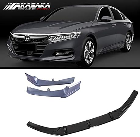 Amazon Al Mart 新型 ホンダ アコード 10代目 フロントバンパースポイラー リップスポイラー スプリッター フィン バンパープロテクター ガーニッシュ カスタム ドレスアップ 外装パッツ 傷防止 取付便利 品質良い フロントスポイラー 車 バイク
