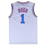 MM MASMIG Bugs 1 Jersey Basketball Jersey S-XXL White (M, White)