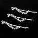 Folansy 24 Pieces Clear Rhinestone Bobby Pin Crystal Hair Pin Metal Hair Clips Decorations for Lady Women Girls,Silver