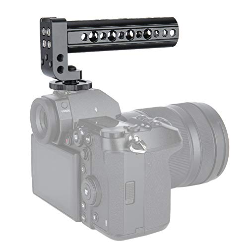 NICEYRIG Hot Shoe Top Cheese Handle Grip Mount for DSLR Camera Applicable for Panasonic GH5 GH4 Compatible with Sony A6400 A6500 A7Riii A7iii A7Sii - 086