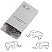 HiQin Cute Bookmarks Paper Clips Elephant (Value Refill Pack) - Funny Office Supplies primary