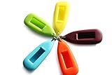 MDW Set 5 Pcs Silicon Holder Case for Fitbit One, Carry Your Loved Tracker in Your Key Chain and Necklace (mixed color pack)(No necklace)