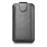 Cellphone Sleeve, Getron Universal Smartphone Premium PU Leather Holster Pouch Sleeve Case for iPhone 6S,Samsung Galaxy S7, HTC One M9, LG Nexus 5 and Other Phones with up to 5.2 Inch Screens (Black)