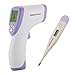 Best Clinical Instant Read Infrared IR Forehead or Ear Thermometer & 60 Sec. Fahrenheit Digital Themometer, Regular or Basal - Be Prepared for Home & Travel by MissionMax