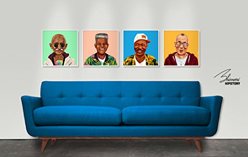 Wall Art - Modern Art Prints The Colorful Hipstory Project Of Famous Leaders In History Painted As Hipsters. Unique Painting Technique And Perfect Wall Decor. 4 Unframed Pieces Set 4x11.5x11.5 Inch Wall Art - Modern Art Prints The Colorful Hipstory Project Of Famous Leaders In History Painted As Hipsters. Unique Painting Technique And Perfect Wall Decor. 4 Unframed Pieces Set 4x11.5x11.5 Inch