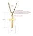 Xusamss Hip Hop Religion Gold Stainless Steel Cross Tag Pendant Necklace,22inches