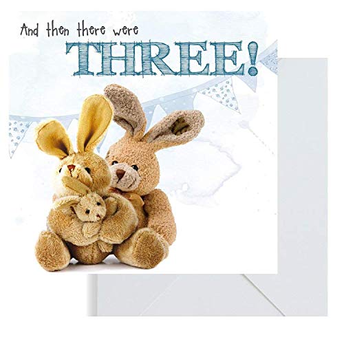 Baby Boy Card, New Baby Boy Card, Congratulations Baby Boy Card, New Baby Card, Three, Baby Congratulations, Greetings Card, 163x163mm
