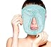 Hot and Cold Therapy Gel Bead Full Facial Mask by FOMI Care | Ice Face Mask for Migraine Headache, Stress Relief | Reduces Eye Puffiness, Dark Circles | Fabric Back (Full Face w/o Eye Holes)
