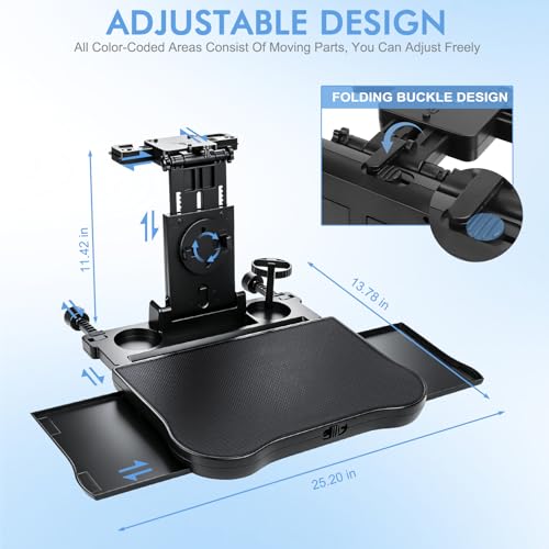 Car Table, Multifunctional Folding Rear Table for Cars, with Cup Holder and Tray, Removable, for Children, Travel, Work (Load Capacity 20 kg)