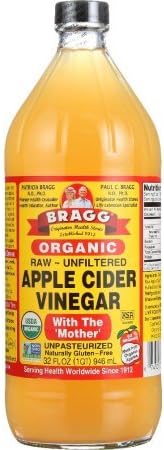 Bragg Organic Apple Cider Vinegar Raw Unfiltered (Non-GMO Certified), 32.0 FL OZ - 5 Pack