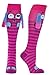 Women's Novelty Knee High Socks With Ears & Grippy Soles (Pink Spanky), Spanky, One Size