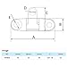 MIZUGIWA Bimini Top Stainless Steel Swivel Deck Hinge with Rubber Pad
