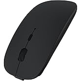 SUNGI Bluetooth Mouse for Laptop/MacBook/iPad/Android PC,Rechargable Quiet Slim Wireless Mice Compatible with Windows/Linux/Tablet,Black