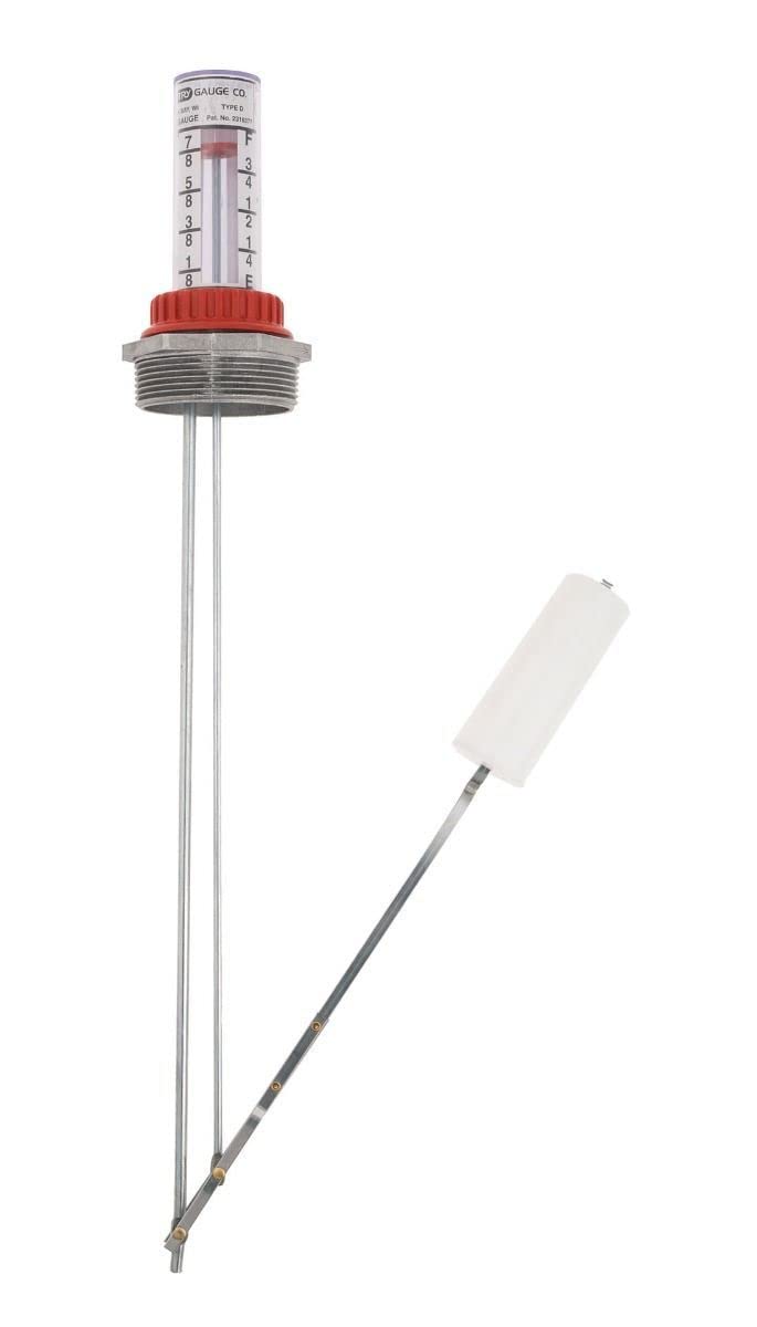 Krueger Sentry 48" Type D Direct Reading Tank Gauge | 2" Bushing | At-A-Glance Level Monitoring