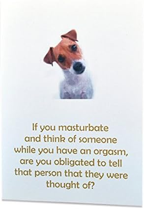 Adult Funny Inappropriate Sexy Greeting Cards - Any Occasions - “If You Masturbate And Think of Someone…- All Occasions - Excellent Quality Printing + 100% Linen